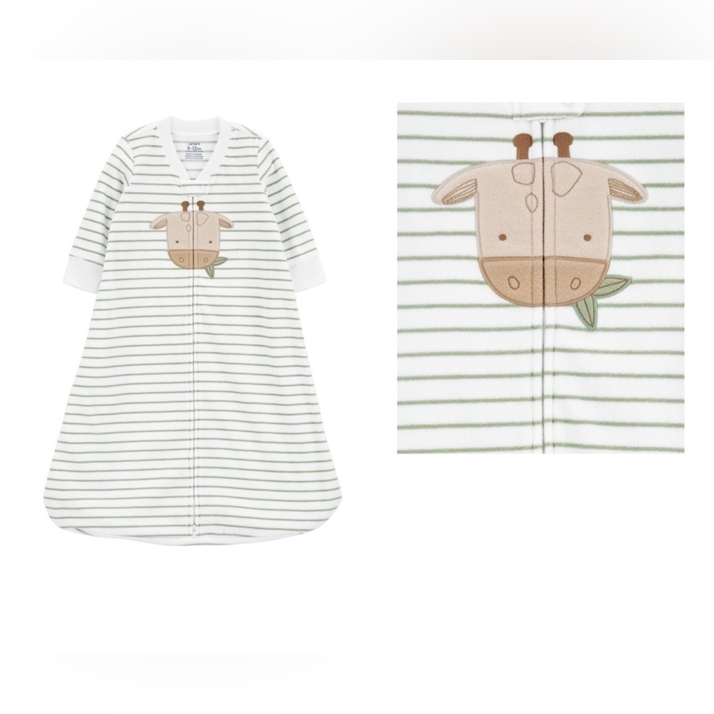Striped White and Green Kids Pajamas